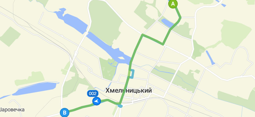 3 тролейбус хмельницький - Маршрут 2