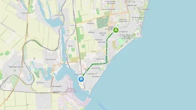 Карта маршруту трамвай №27 в Одесі