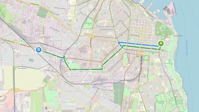 Карта маршруту тролейбуса №3 в Одесі