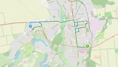 Автобус 15 Олександрія — карта маршруту