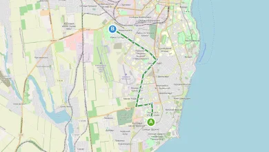 Карта маршруту Тролейбус 12 Одеса