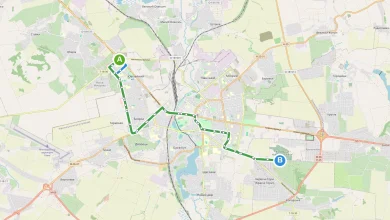 Карта маршруту автобус №4 у місті Рівне