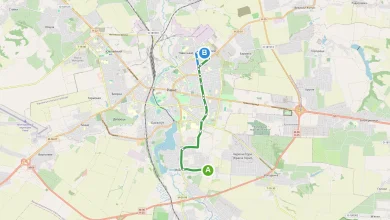 Карта маршруту автобуса 3 у Рівному